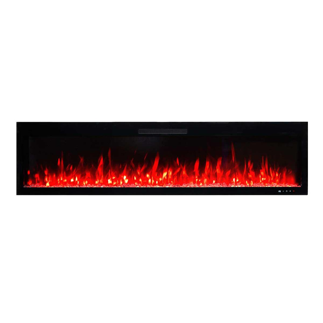 Rocco 1500W 72 inch Recessed / Wall Mounted Electric Fireplace - Moda Living