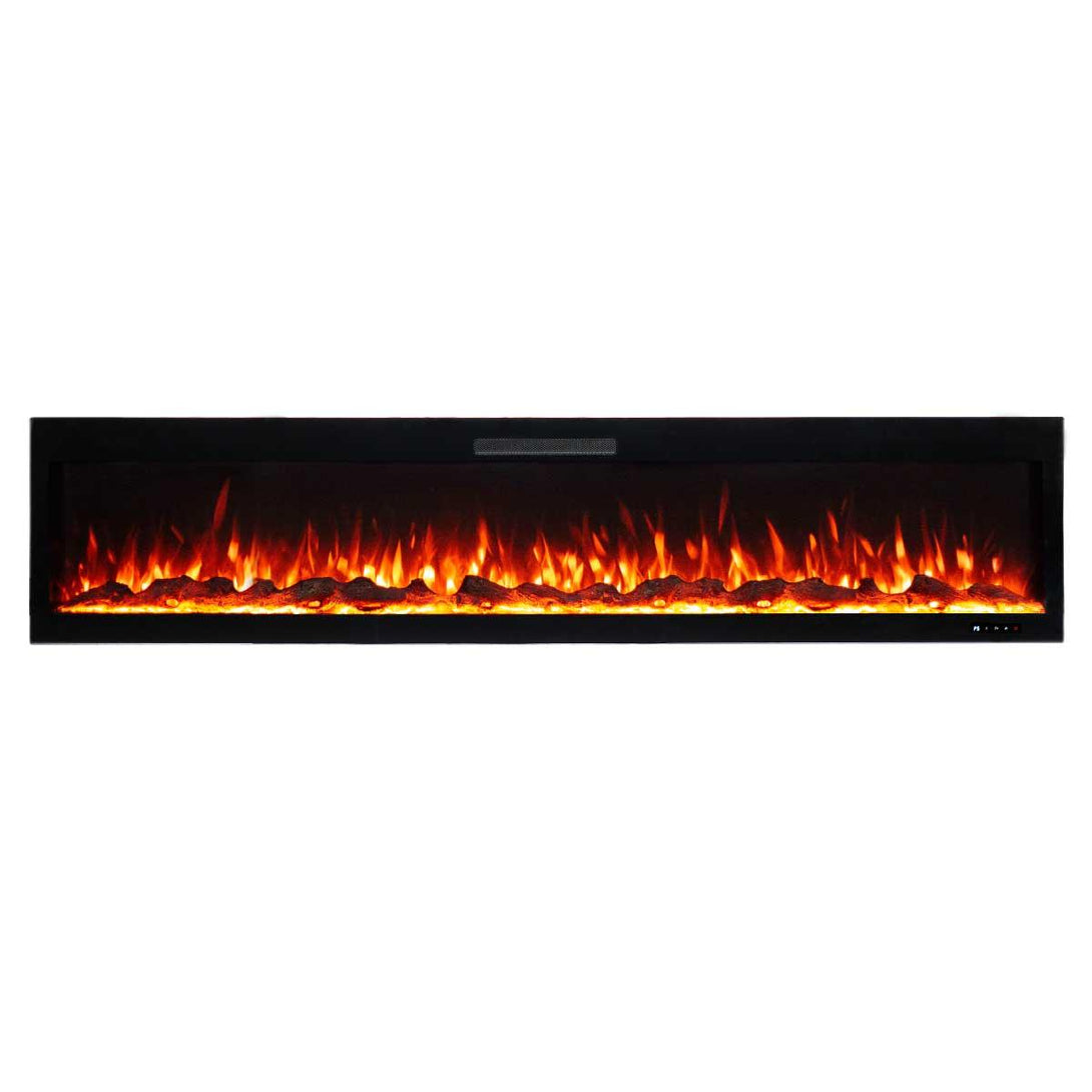 Rocco 1500W 84 inch Recessed / Wall Mounted Electric Fireplace - Moda Living