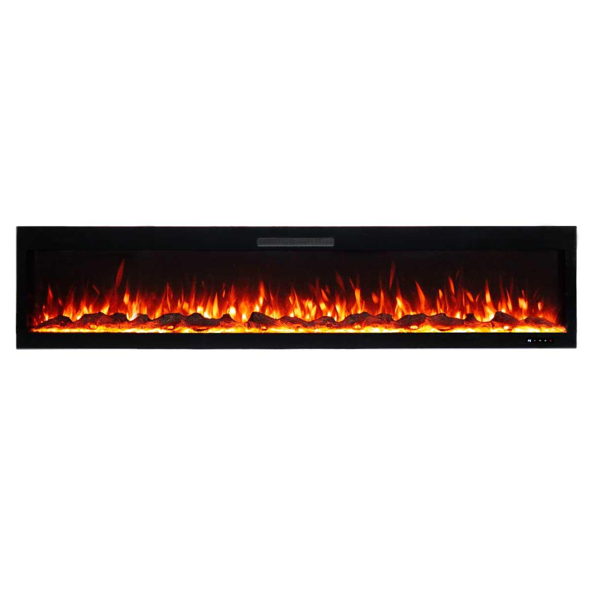 Rocco 1500W 84 inch Recessed / Wall Mounted Electric Fireplace - Moda Living