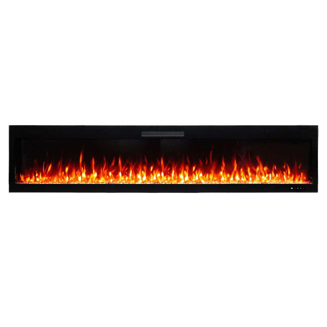 Rocco 1500W 84 inch Recessed / Wall Mounted Electric Fireplace - Moda Living