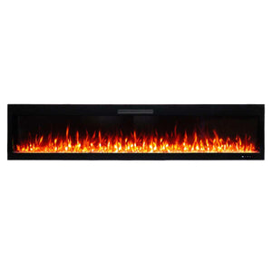 Rocco 1500W 84 inch Recessed / Wall Mounted Electric Fireplace - Moda Living
