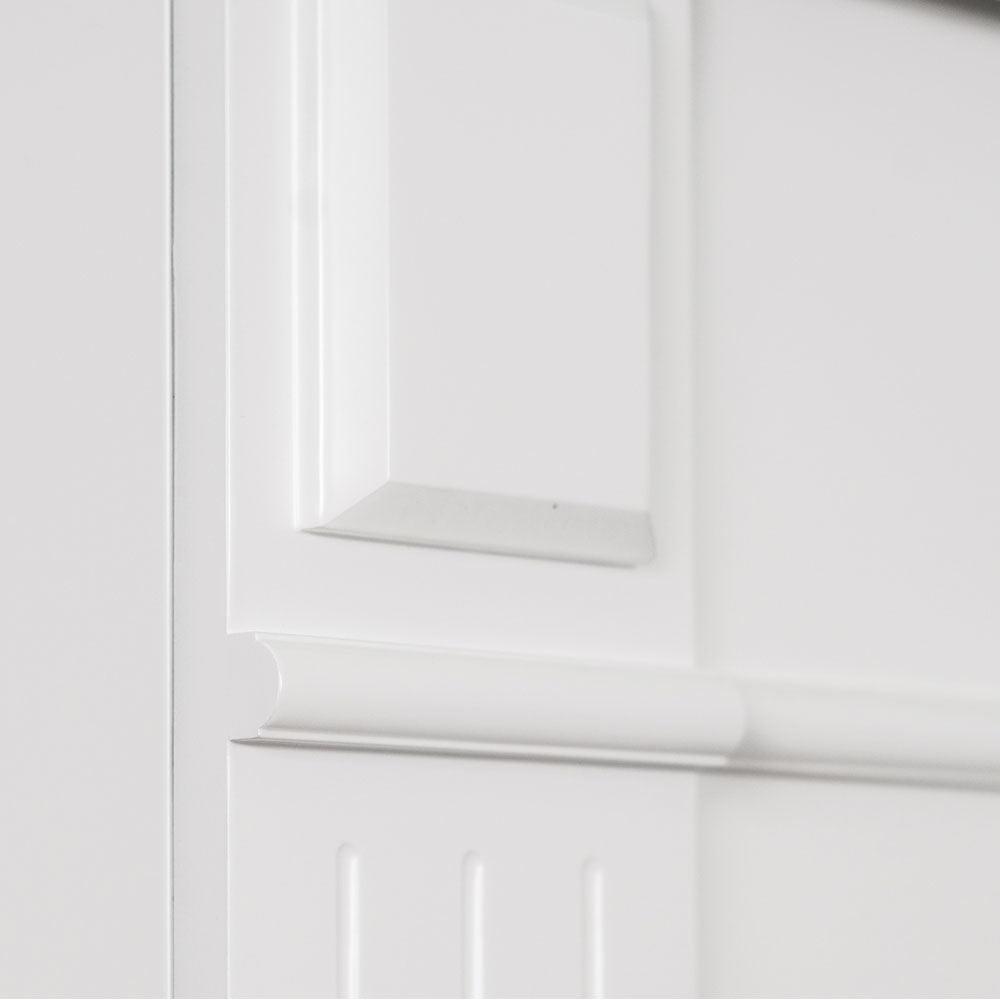 Berwick 2000W Electric Fireplace Heater White Mantel Suite with 30" Primo Insert - Moda Living