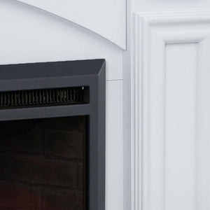 Cove 2000W Electric Fireplace Heater White Mantel Suite with 30" Primo Insert - Moda Living