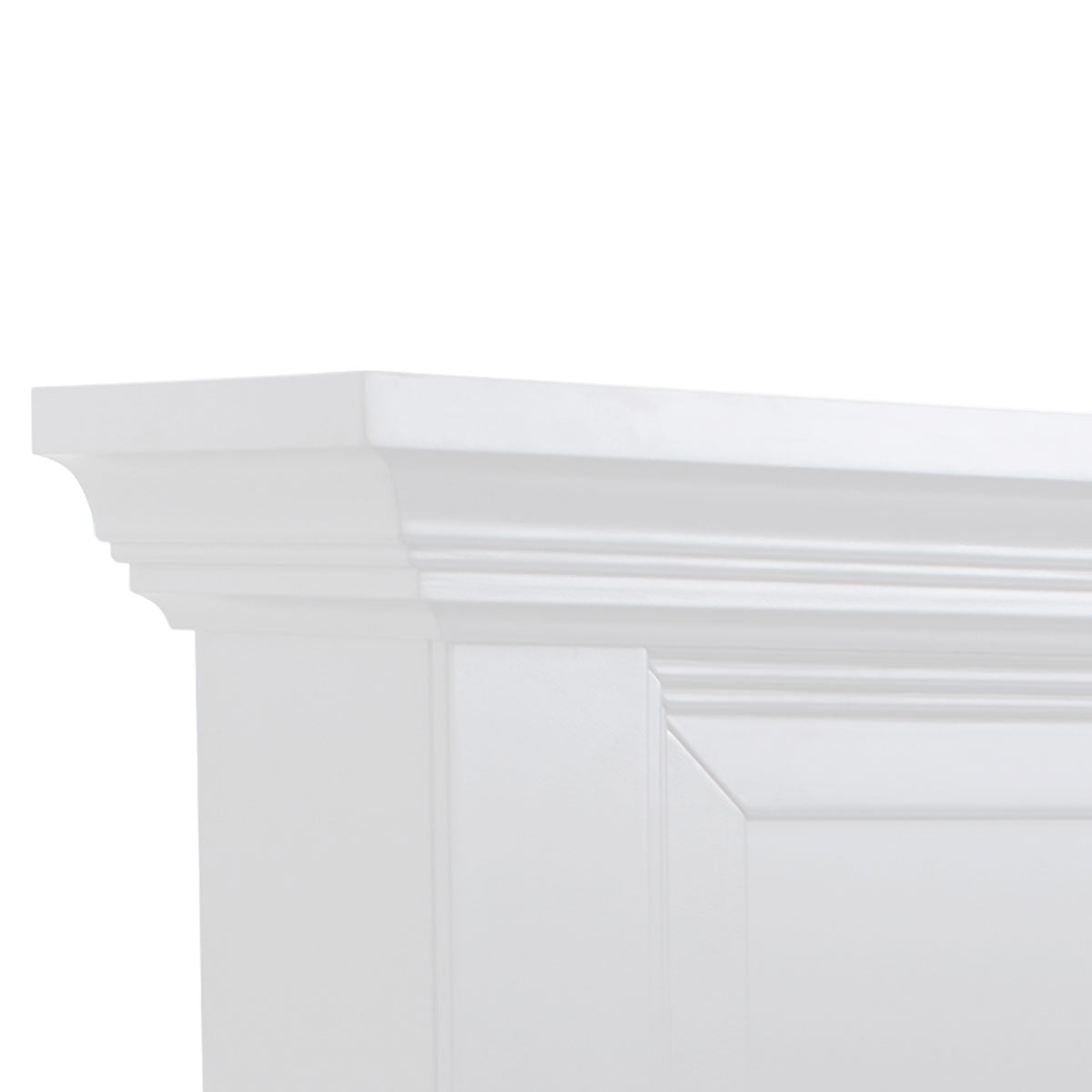 Kingsley 2000W Electric Fireplace Heater White Mantel Suite With 30" Primo Insert - Moda Living