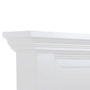 Kingsley 2000W Electric Fireplace Heater White Mantel Suite With 30" Primo Insert - Moda Living