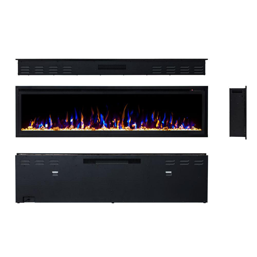 Concerto 1500W 50 inch Recessed / Wall Mounted Electric Fireplace - Moda Living