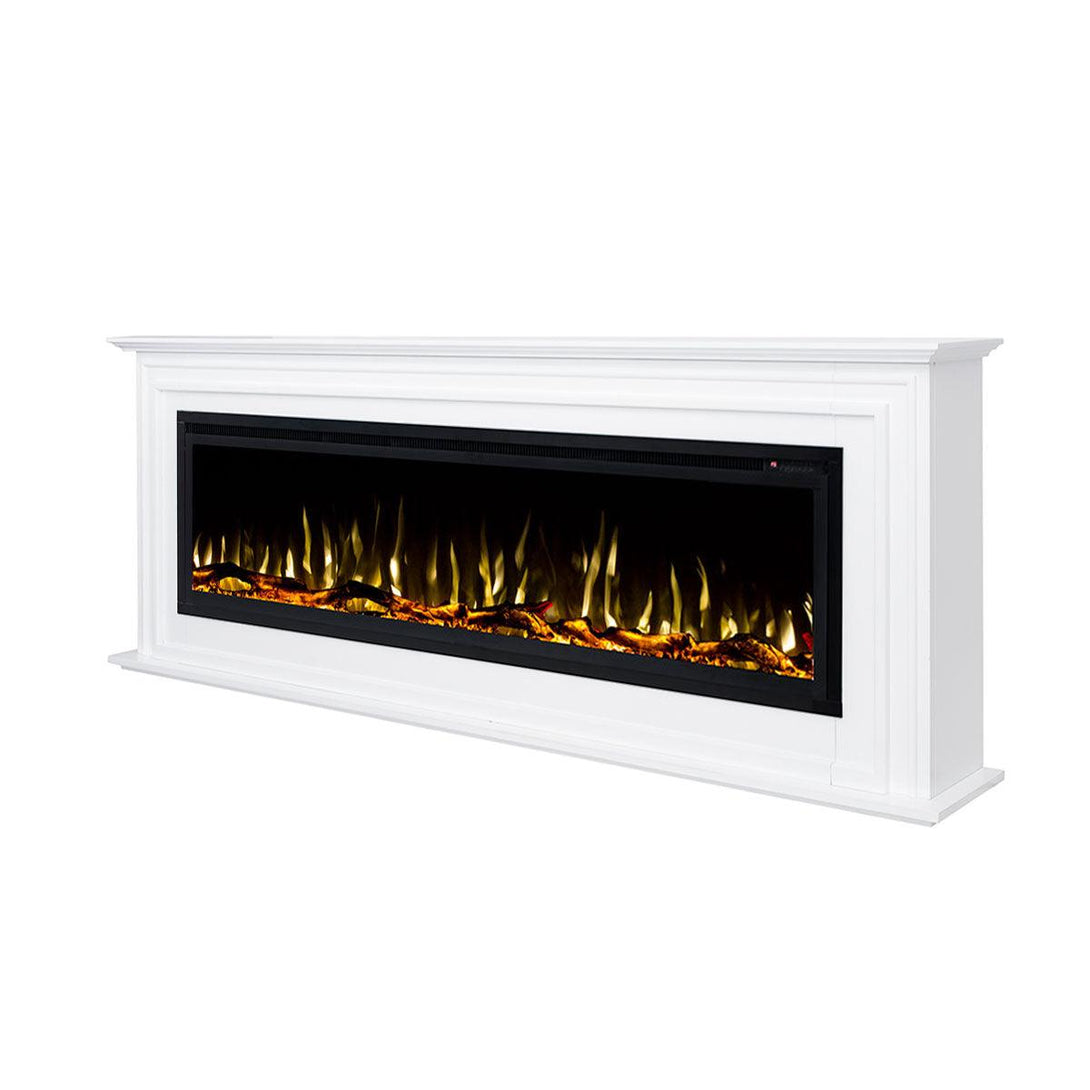 Concerto 1500W 60 Inch Electric Fireplace Insert with Eton White Mantel Suite - Moda Living