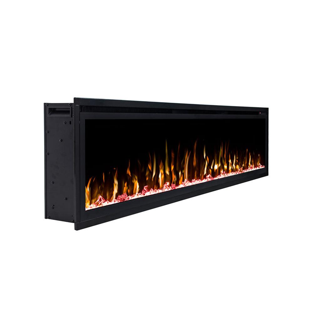 Concerto 1500W 60 Inch Electric Fireplace Insert with Eton White Mantel Suite - Moda Living