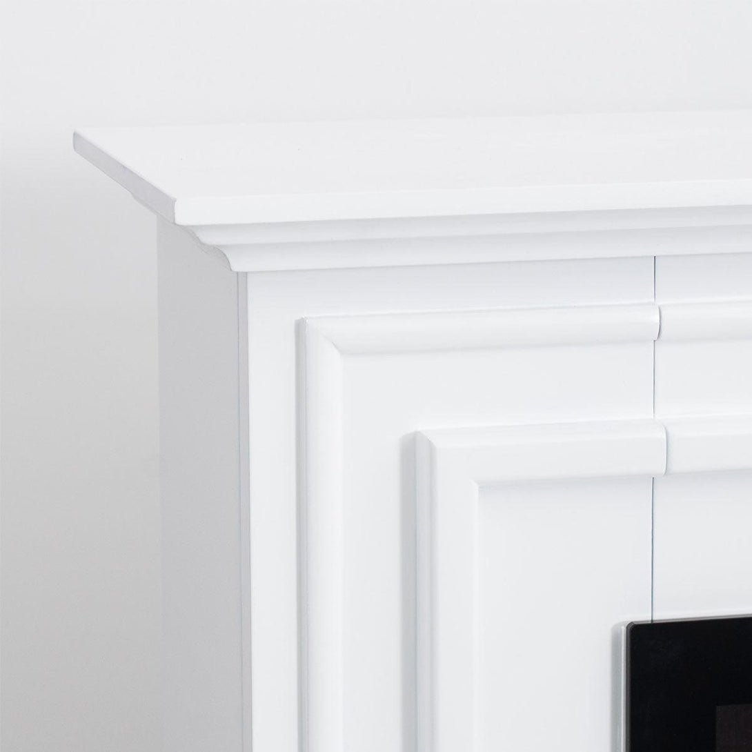 Concerto 1500W 60 Inch Electric Fireplace Insert with Eton White Mantel Suite - Moda Living