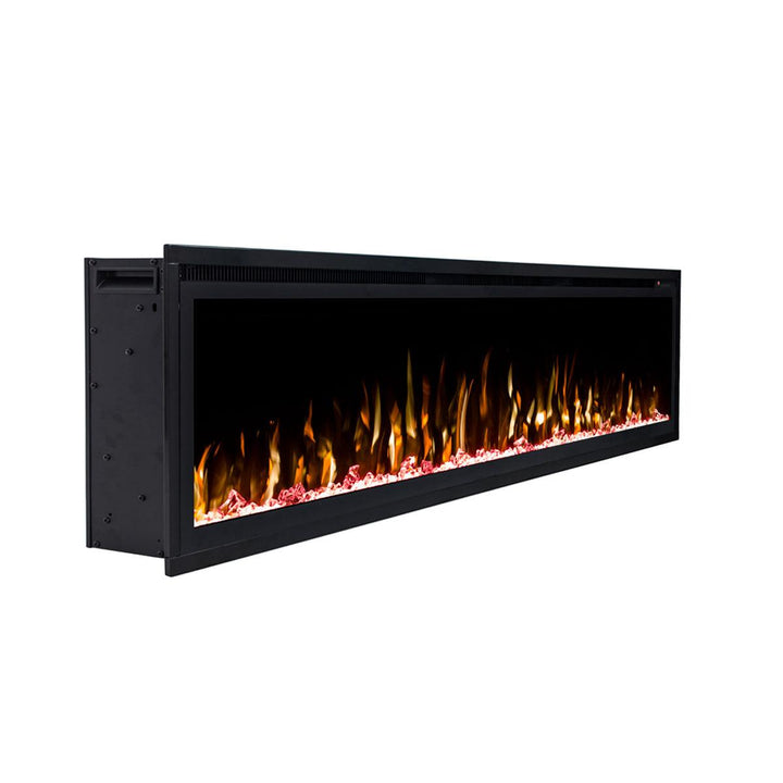 Concerto 1500W 60 Inch Electric Fireplace Insert with Horizon White Mantel Suite - Moda Living