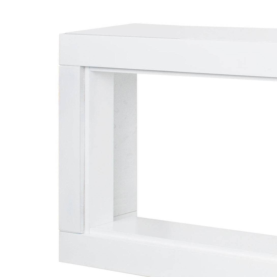 Concerto 1500W 60 Inch Electric Fireplace Insert with Horizon White Mantel Suite - Moda Living