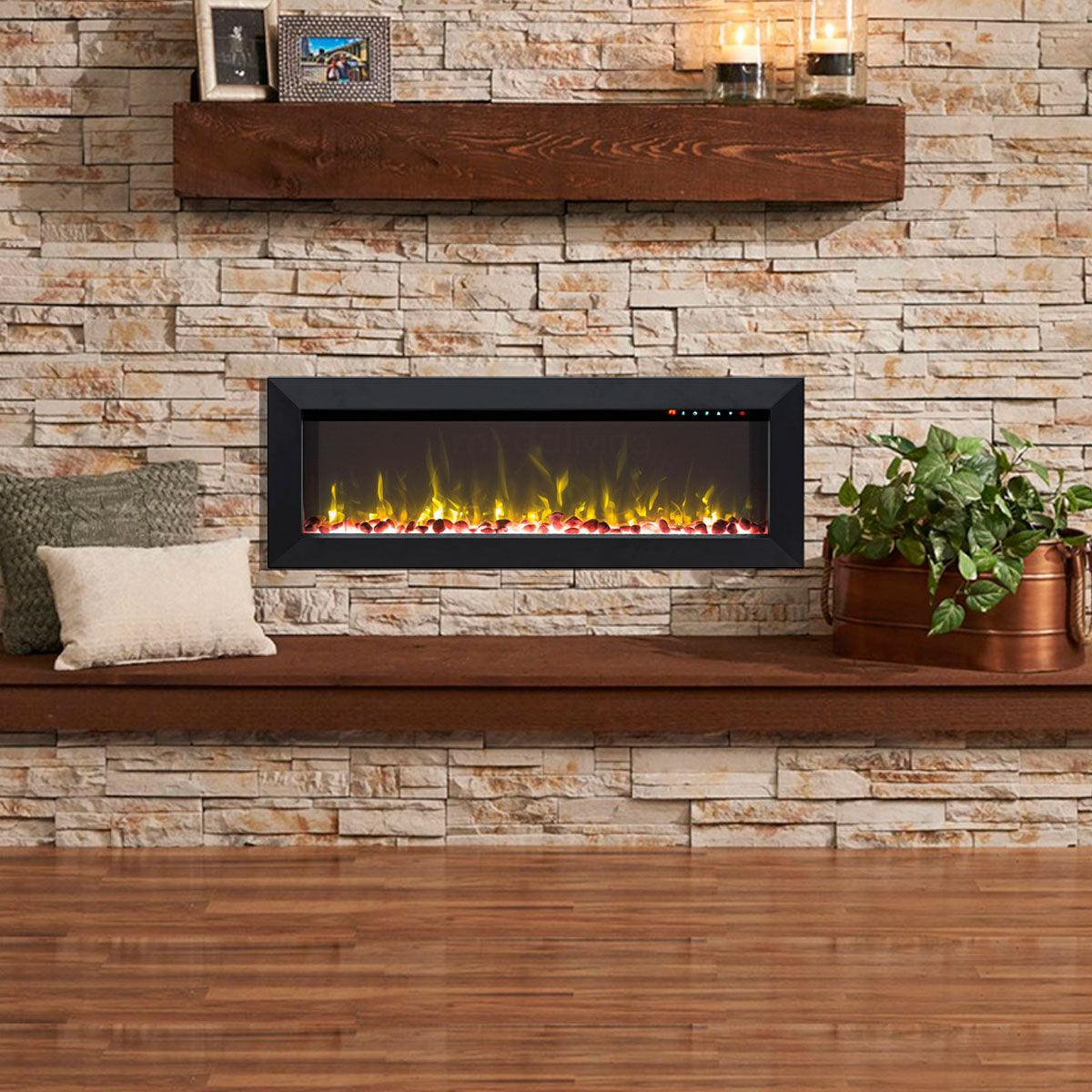 Herman 1500W 45 Inch Built In Recessed Electric Fireplace Moda Living   EFBIF45 7 