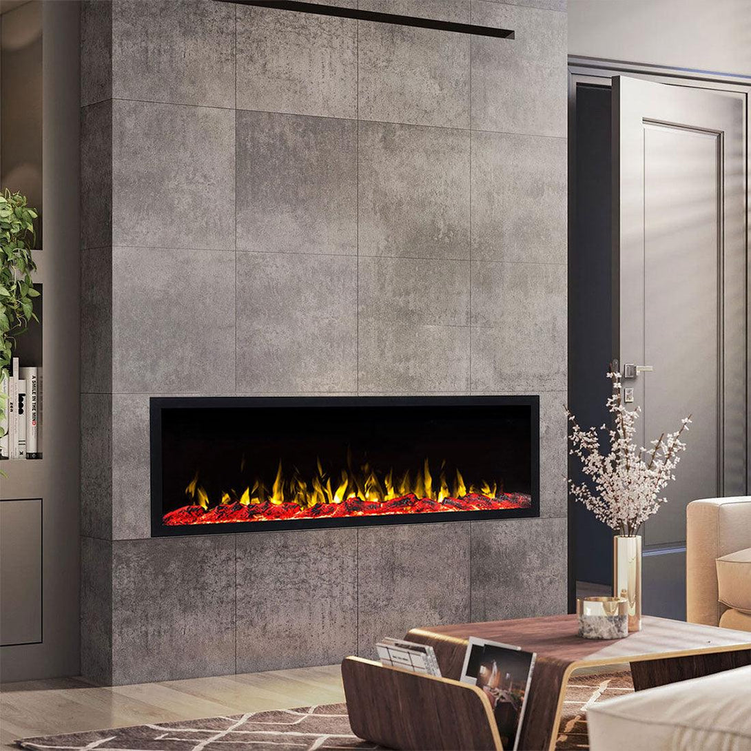 COMO 50 inch Built-in Recessed / Wall Mounted Electric Fireplace Decorative – No heat - Moda Living