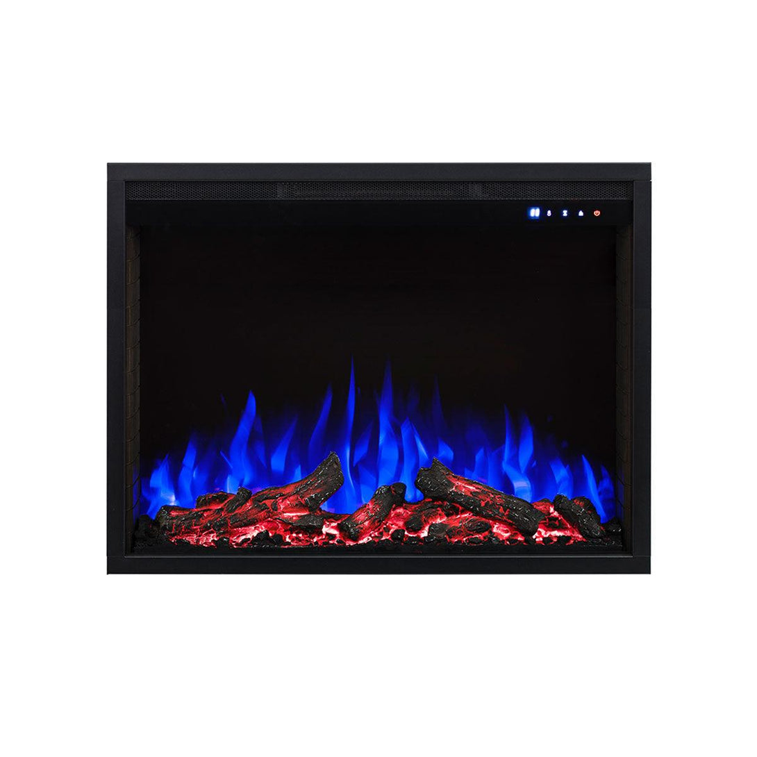 Cannes 1500W Electric Fireplace Heater White Mantel Suite With 30" Reno Insert - Moda Living