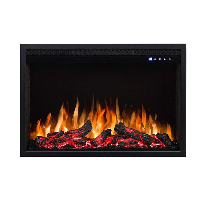 Cannes 1500W Electric Fireplace Heater White Mantel Suite With 30" Reno Insert - Moda Living