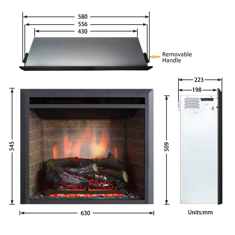 Primo 2000W 23" Electric Fireplace Insert - Moda Living