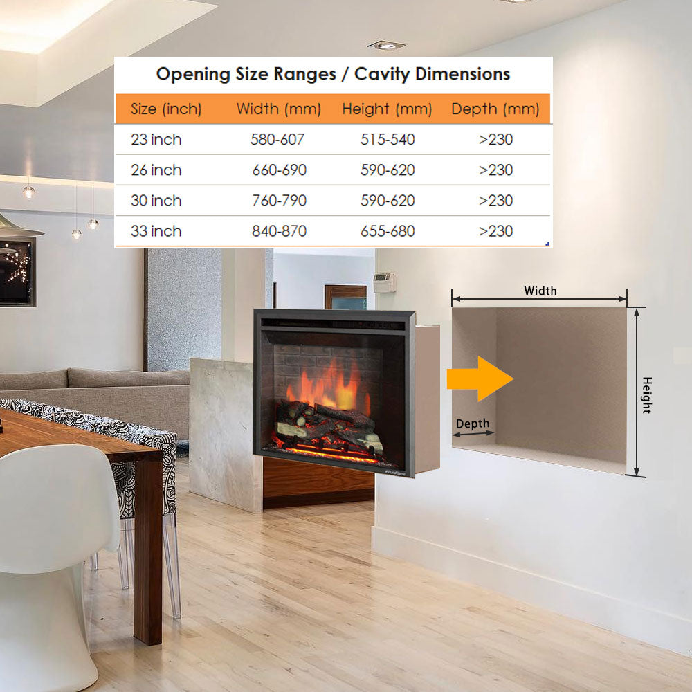 Primo 2000W 23" Electric Fireplace Insert - Moda Living