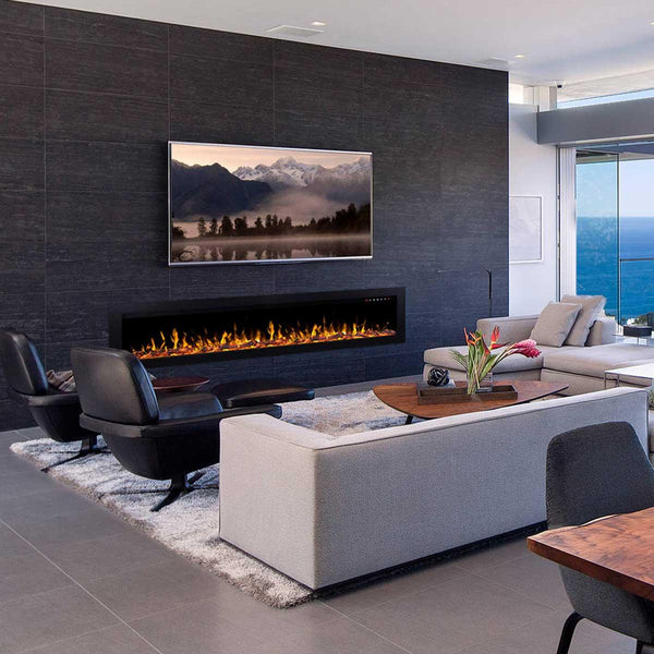 Sonata 1500W 72 inch Built-in Recessed Electric Fireplace - Moda Living