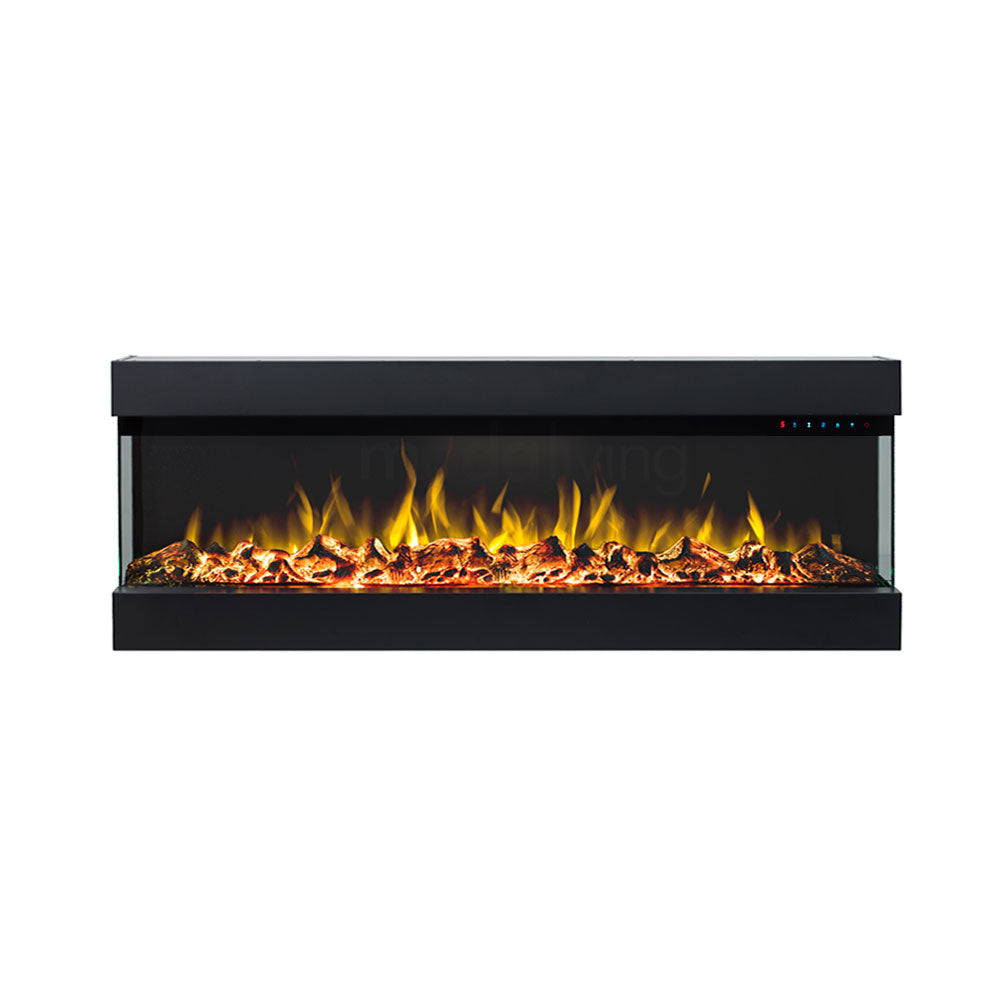 Zevoko 1600W 3 Sided 50 Inch Recessed / Wall Mounted Electric Fireplace - Moda Living