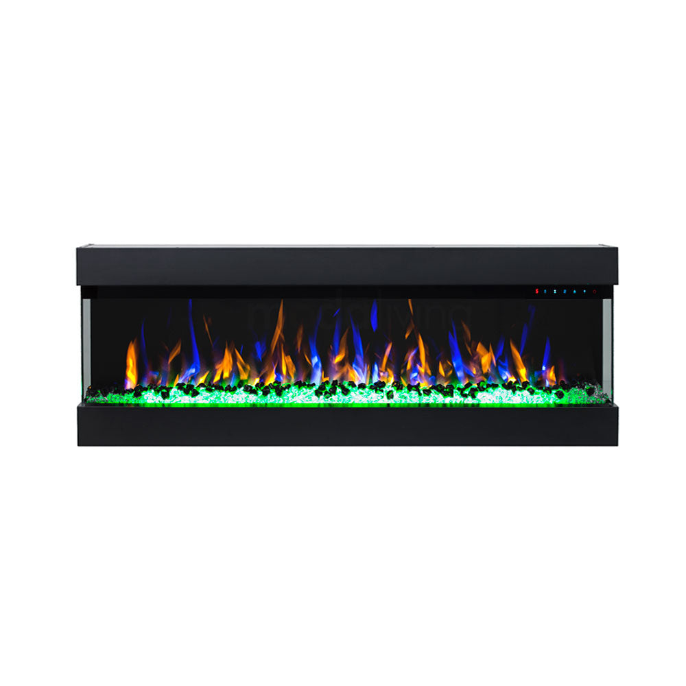 Zevoko 1600W 3 Sided 50 Inch Recessed / Wall Mounted Electric Fireplace - Moda Living