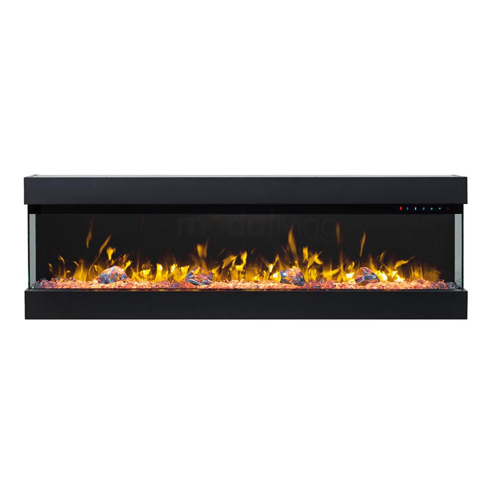 Zevoko 1600W 3 Sided 60 Inch Recessed / Wall Mounted Electric Fireplace - Moda Living