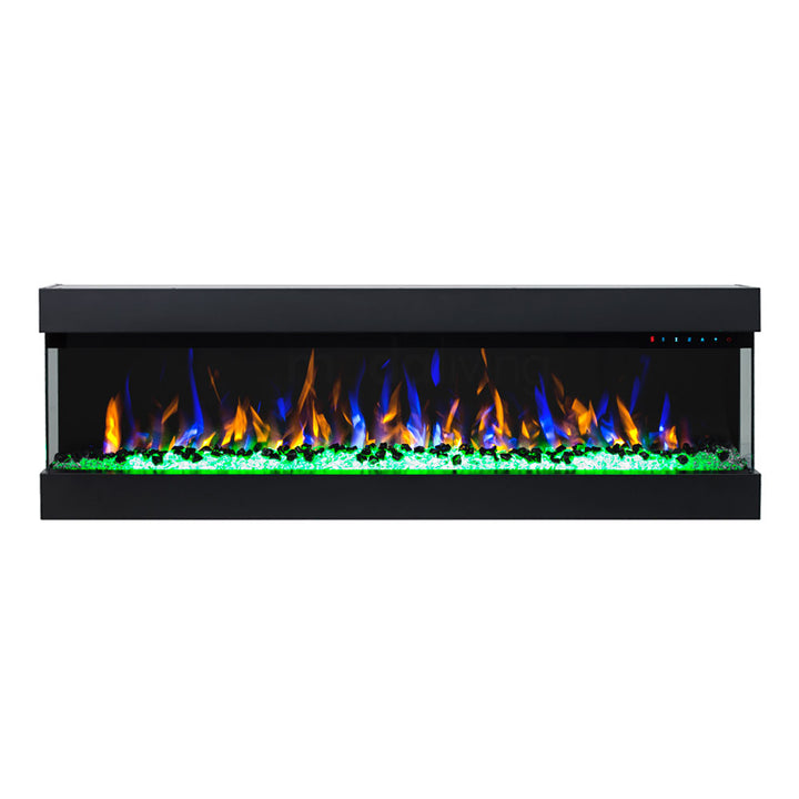 Zevoko 1600W 3 Sided 60 Inch Recessed / Wall Mounted Electric Fireplace - Moda Living