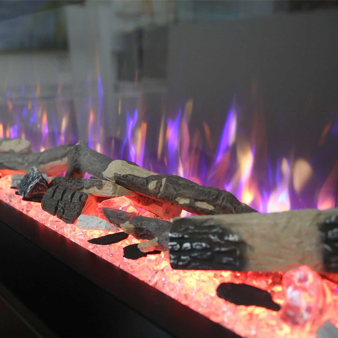 Langham 1600W 1/2/3-Sided 40 Inch Extra Deep Electric Fireplace - Moda Living