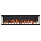 Langham 78 Inch 1600W 3-Sided Extra Deep Electric Fireplace