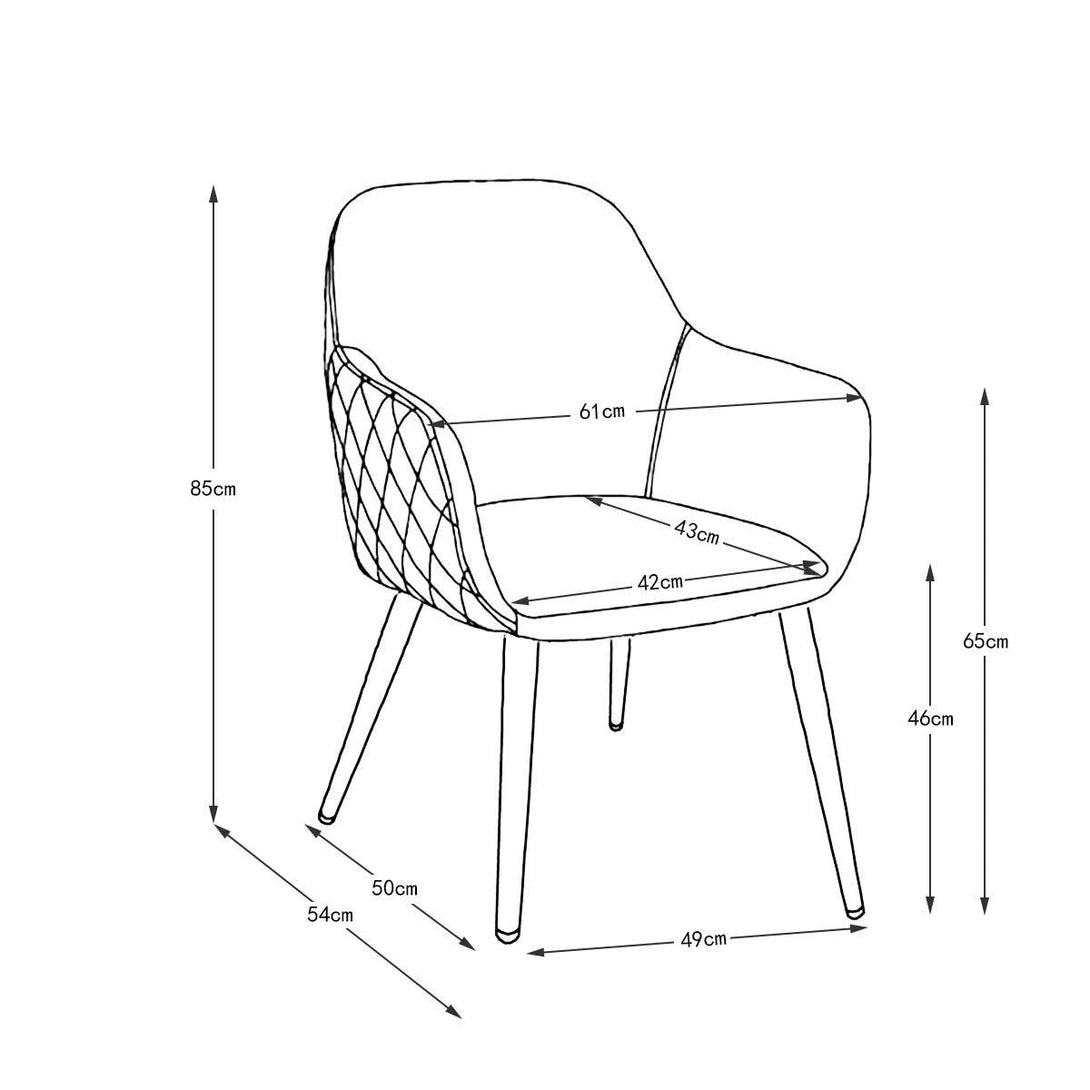 Olivia PU Dining Arm Chair - Moda Living