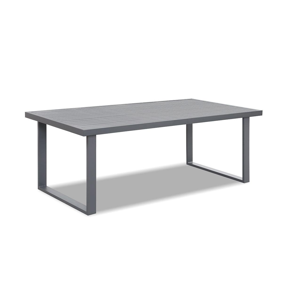 Clayton Charcoal Aluminium Outdoor Dining Table 200x100cm Moda