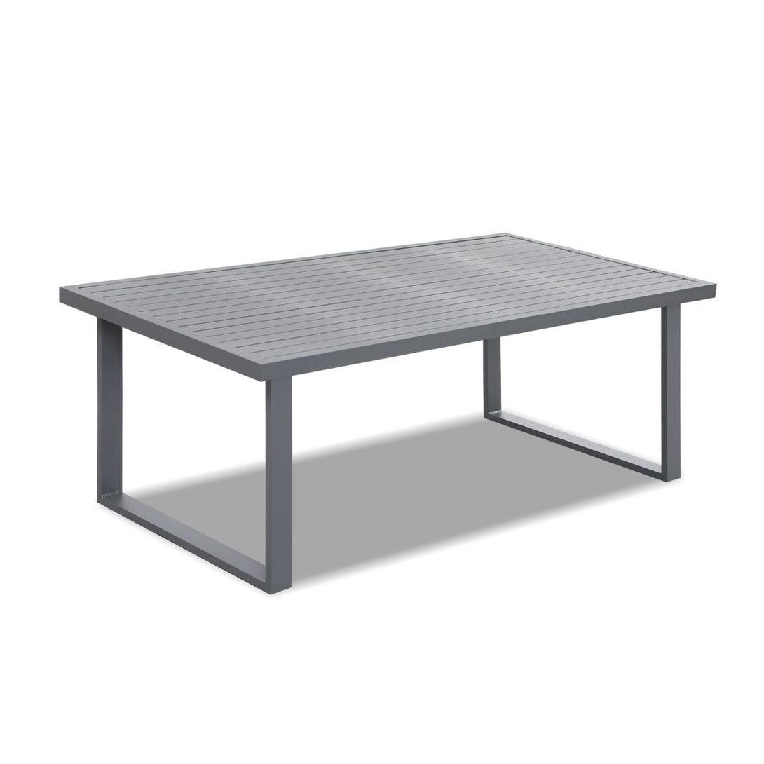 Clayton Charcoal Aluminium Outdoor Dining Table (200x100cm) - Moda Living