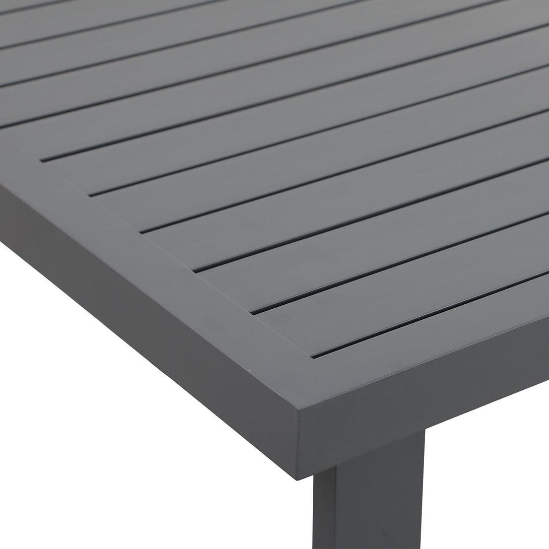 Clayton Charcoal Aluminium Outdoor Dining Table (200x100cm) - Moda Living