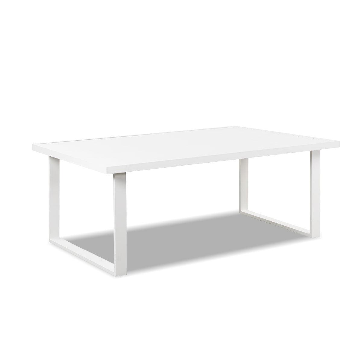 White aluminium best sale outdoor dining table