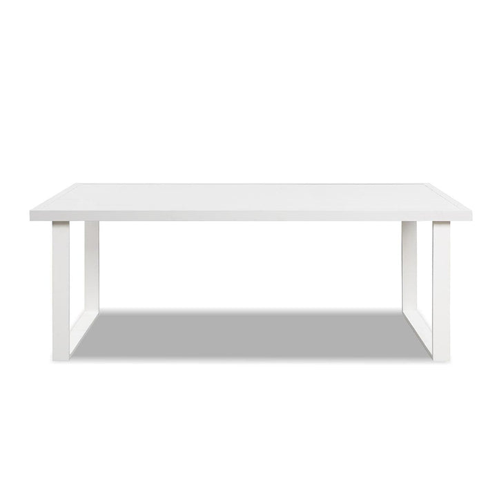 Clayton White Aluminium Outdoor Dining Table (200x100cm) - Moda Living