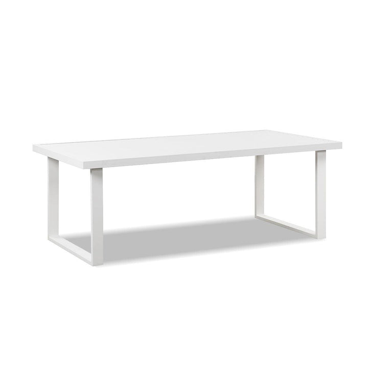 Clayton White Aluminium Outdoor Dining Table (200x100cm) - Moda Living