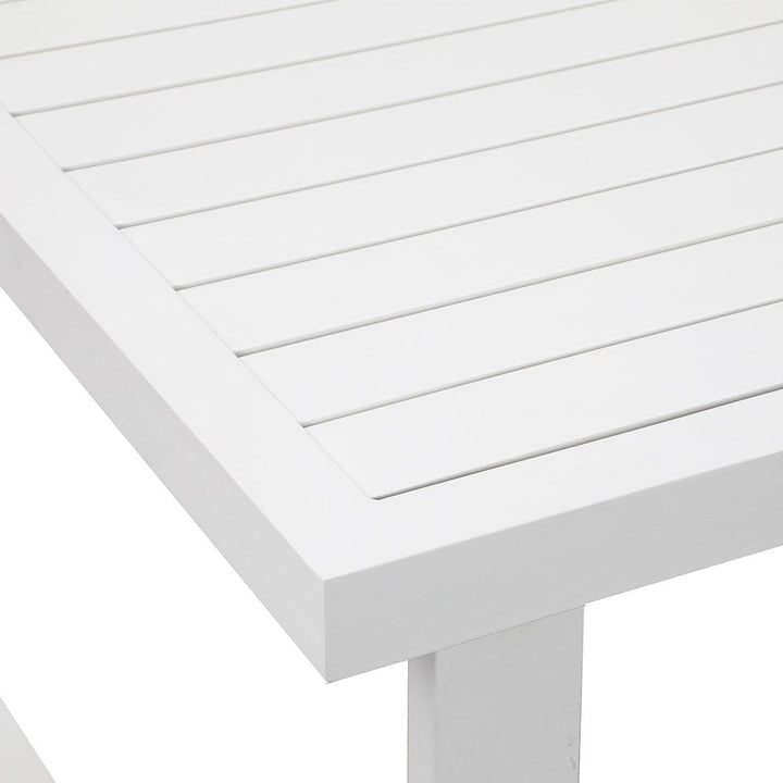 Clayton White Aluminium Outdoor Dining Table (200x100cm) - Moda Living