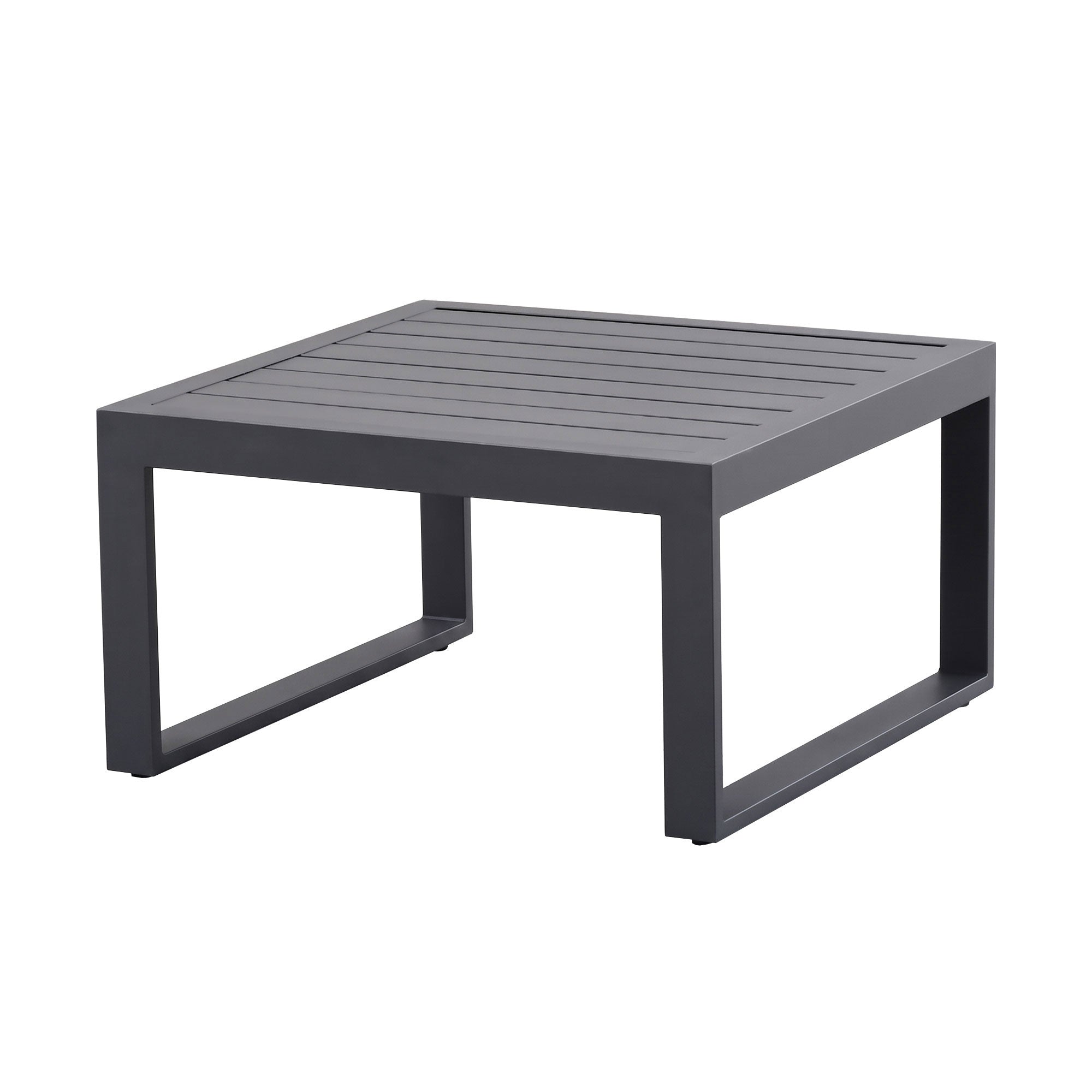 Milano Charcoal Aluminium Sofa Lounge Set - Dark Grey Cushion - Moda Living