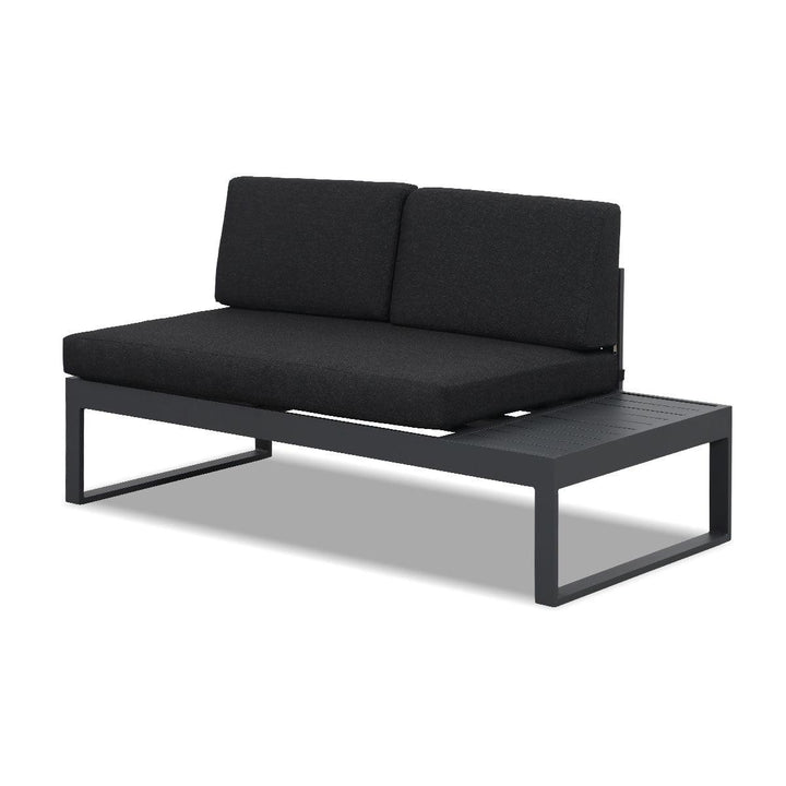 Milano Charcoal Aluminium Sofa Lounge Set - Dark Grey Cushion - Moda Living