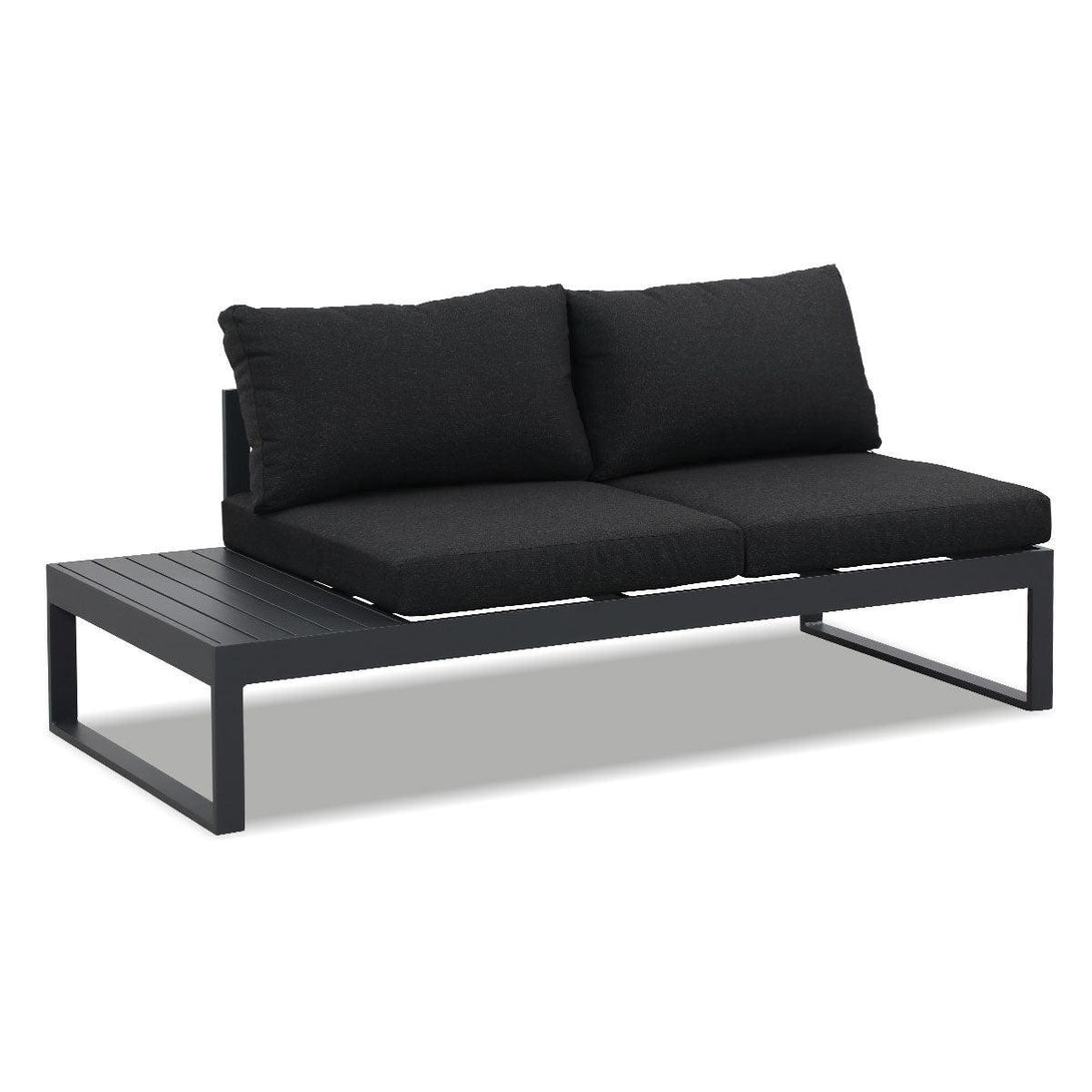 Hampton Charcoal Aluminium Sofa Lounge Set - Dark Grey Cushion - Moda Living