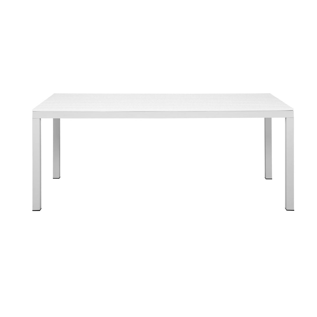 Manly White Aluminium Outdoor Dining Table with Polywood Top (180x95cm) - Moda Living