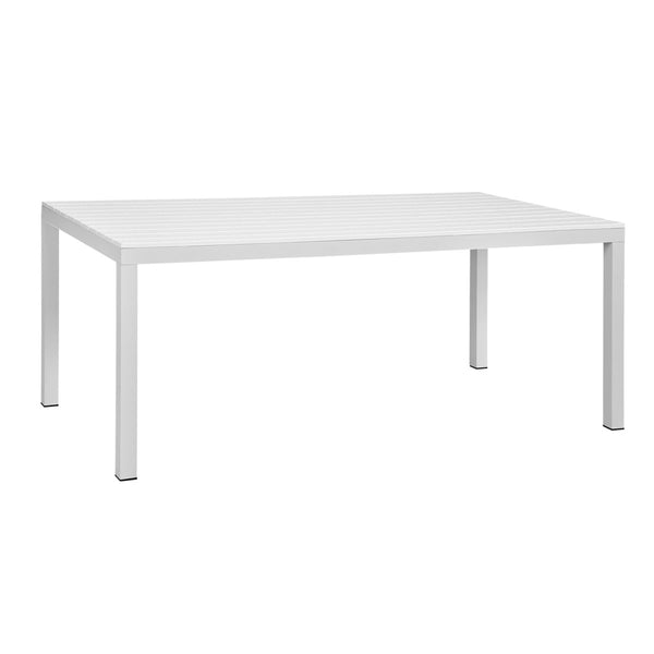 Manly White Aluminium Outdoor Dining Table with Polywood Top (180x95cm) - Moda Living