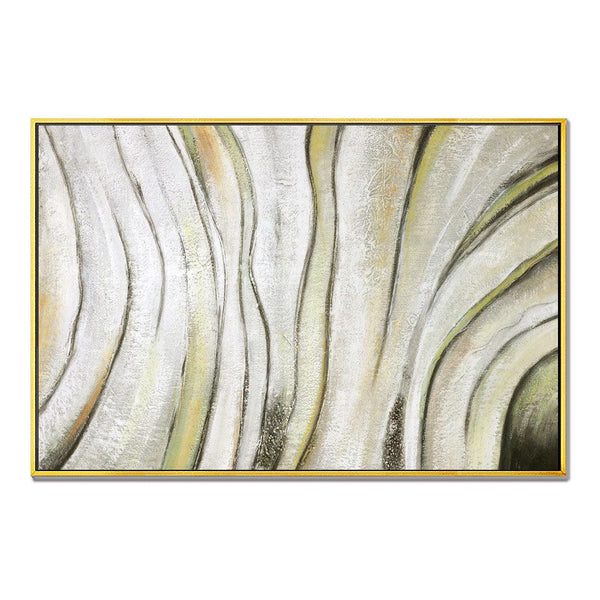 Framed Oil Painting Hand Painted Abstract Modern Canvas - Flows (120cm x 80cm) - Moda Living