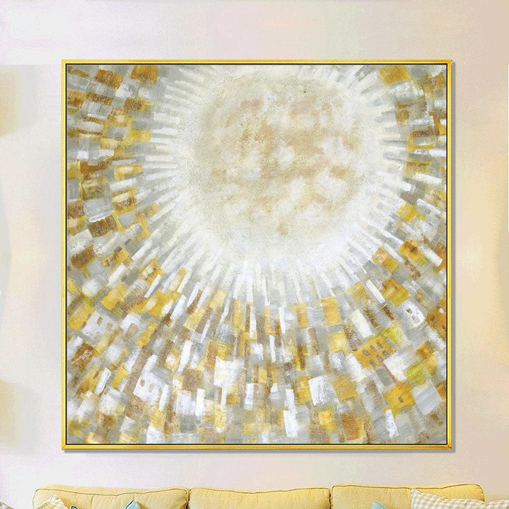 Framed Oil Painting Hand Painted Abstract Modern Canvas - Hope (100cm x 100cm) - Moda Living