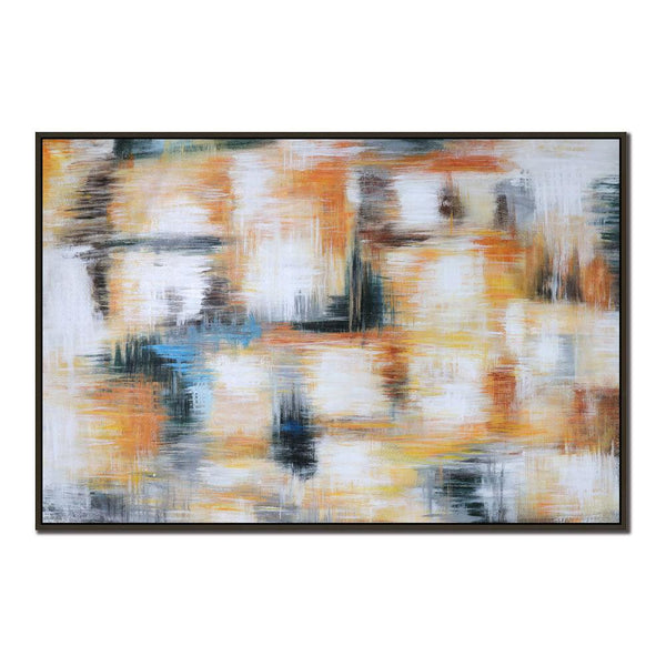 Framed Oil Painting Hand Painted Abstract Modern Canvas - Through (120cm x 80cm) - Moda Living