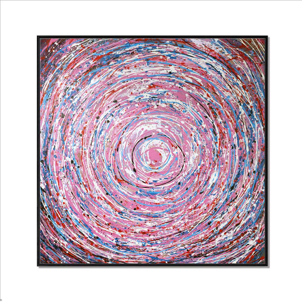 Framed Oil Painting Hand Painted Abstract Modern Canvas - Art Storm (100cm x 100cm) - Moda Living