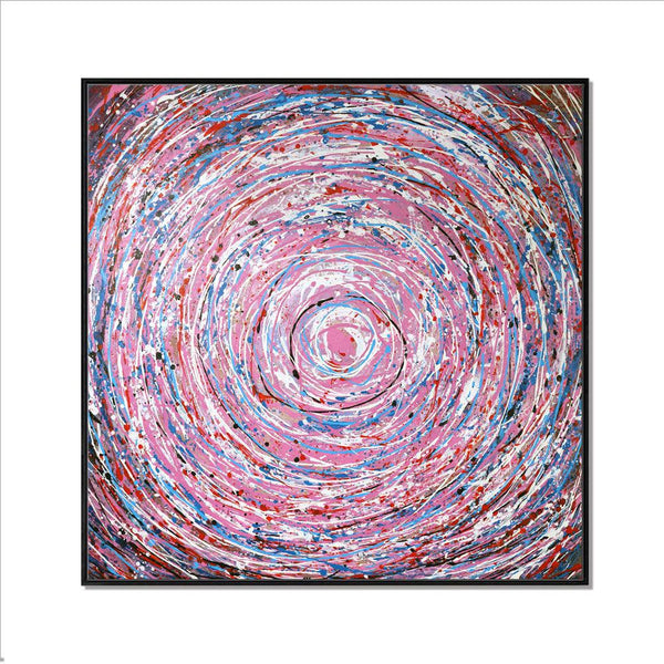 Framed Oil Painting Hand Painted Abstract Modern Canvas - Art Storm (100cm x 100cm) - Moda Living