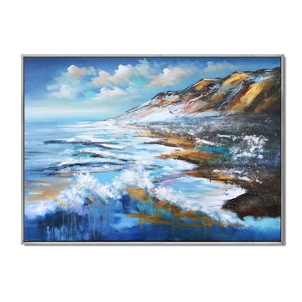 Framed Oil Painting Hand Painted Landscape Scenery Canvas- Mountain (122cm x 91cm) - Moda Living