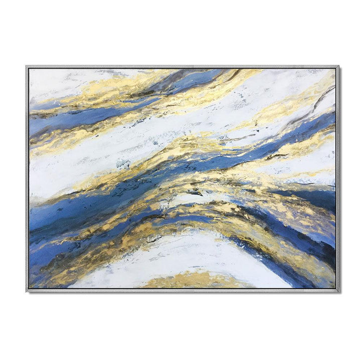 Framed Oil Painting Hand Painted Abstract Modern Canvas - No Name (122cm x 91cm) - Moda Living