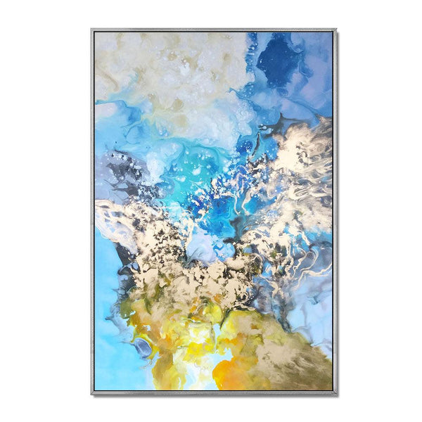 Framed Oil Painting Hand Painted Abstract Modern Canvas - No Name (153cm x 103cm) - Moda Living