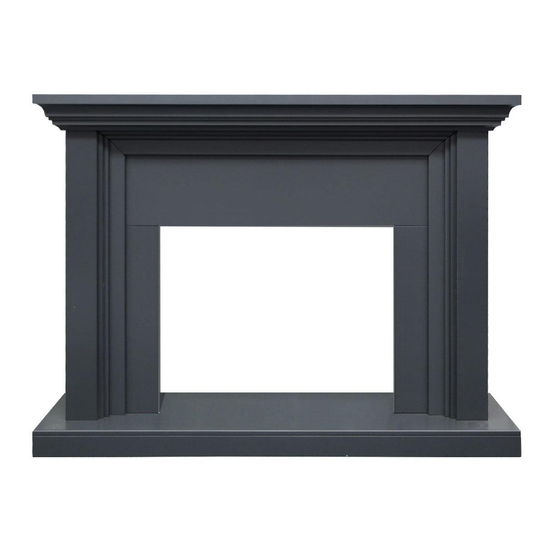 Kingsley 2000W Electric Fireplace Heater Grey Mantel Suite With 30" Primo Insert - Moda Living